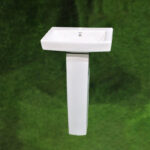 Wall Hung Basin with Padestall 18*13 (219/305)